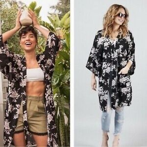 Spiritual Gangster Maya Floral Kimono‎ One Size